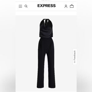 Express halter jumpsuit in black